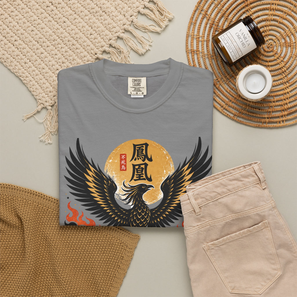 Phoenix Graphic T-Shirt — "Through Fire and Smoke" Inspirational Tee