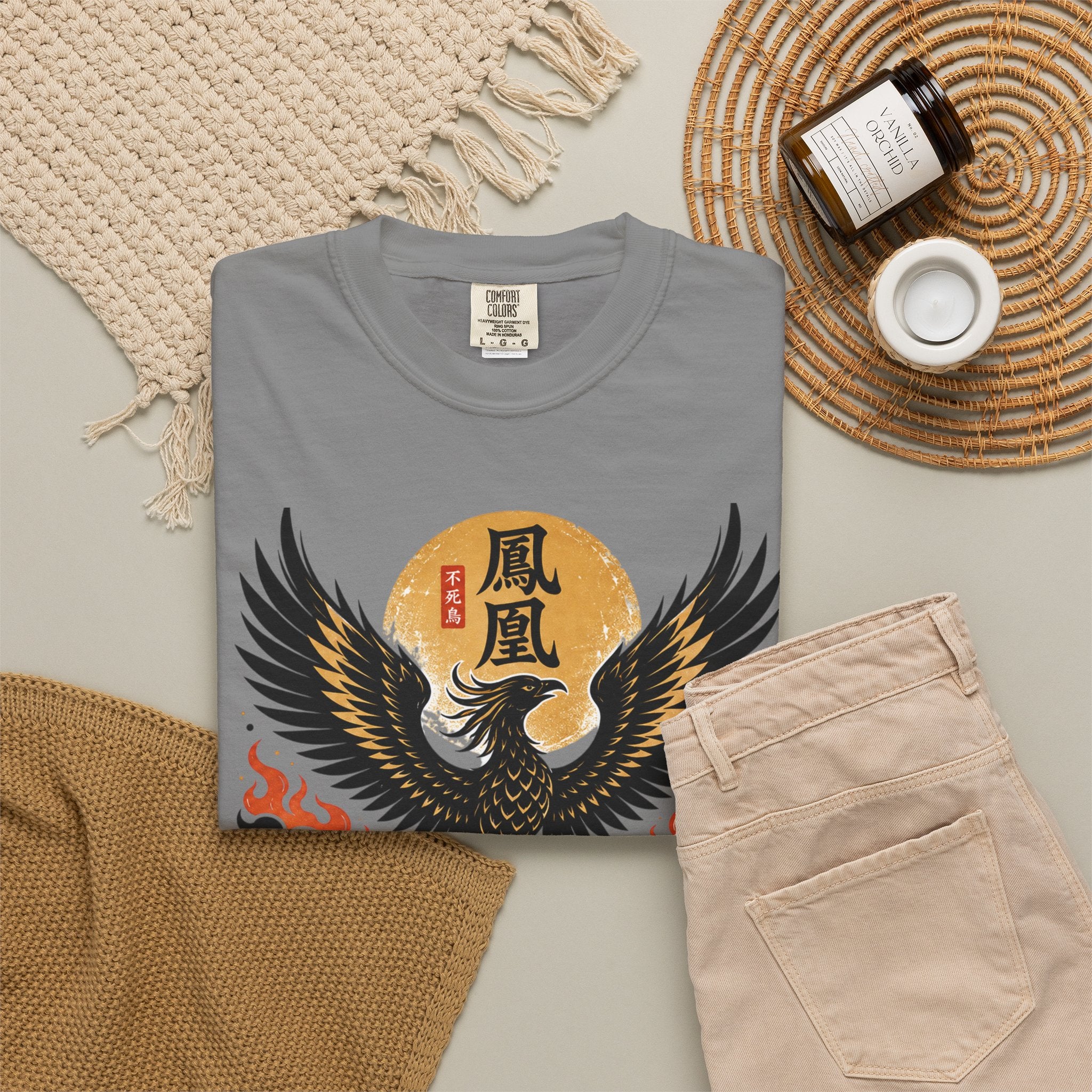 Phoenix Graphic T-Shirt — "Through Fire and Smoke" Inspirational Tee