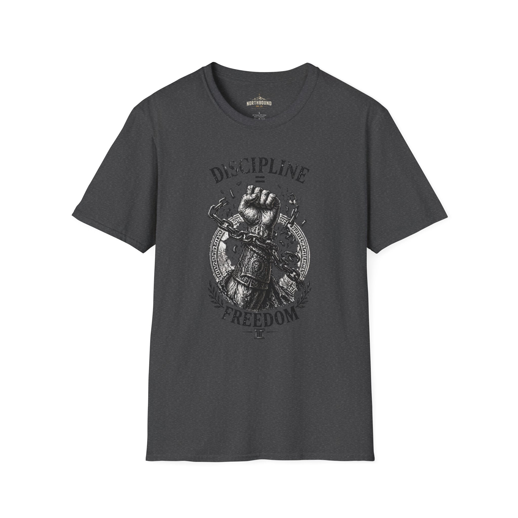 Discipline Over Freedom Graphic T-Shirt — Fist & Chains Motivational Tee