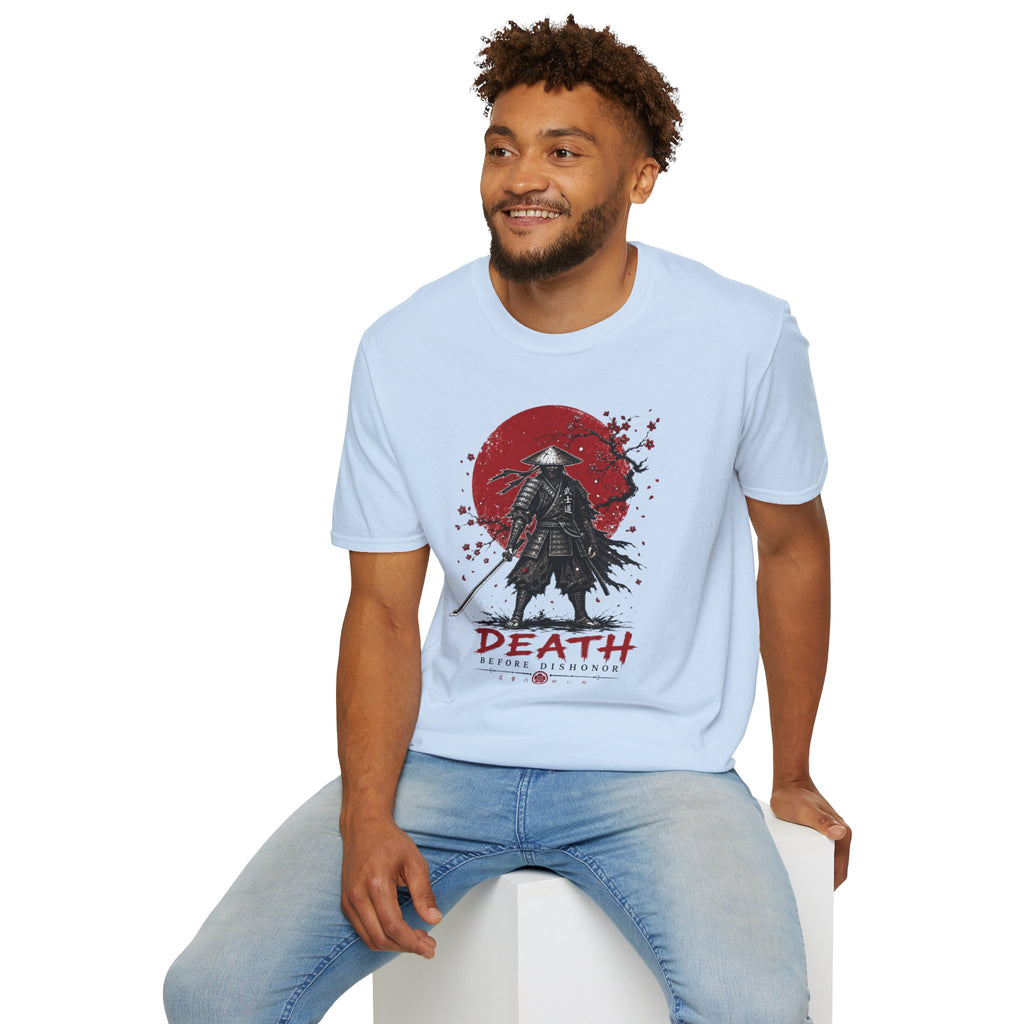 Samurai Death T-Shirt — 'Death Before Dishonor' Graphic Tee