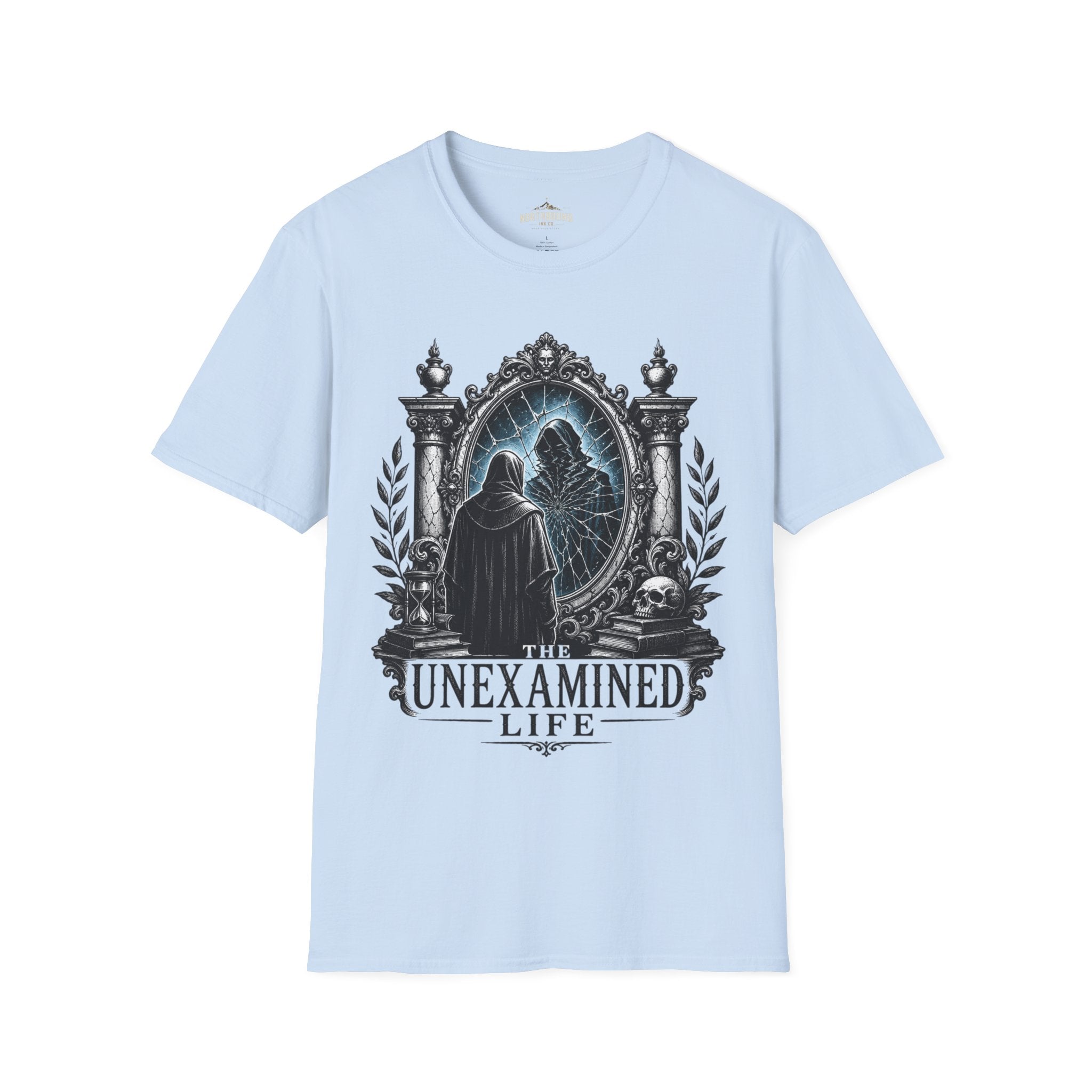 The Unexamined Life T-Shirt — Philosophical Mirror Graphic Tee