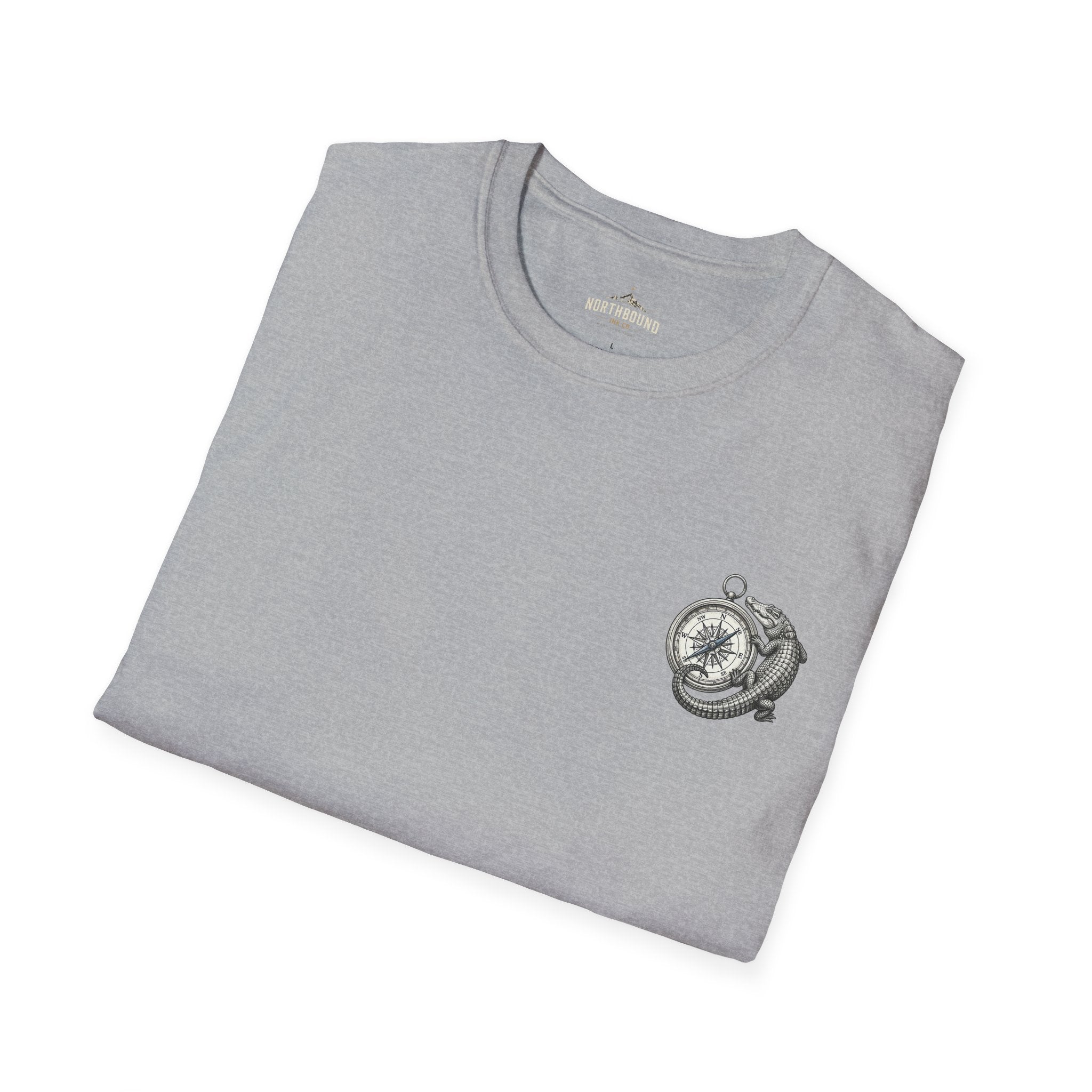 Crocodile & Compass T‑Shirt — Nautical Adventure Graphic Tee