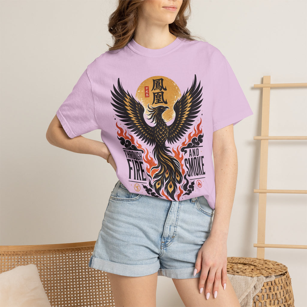 Phoenix Graphic T-Shirt — "Through Fire and Smoke" Inspirational Tee
