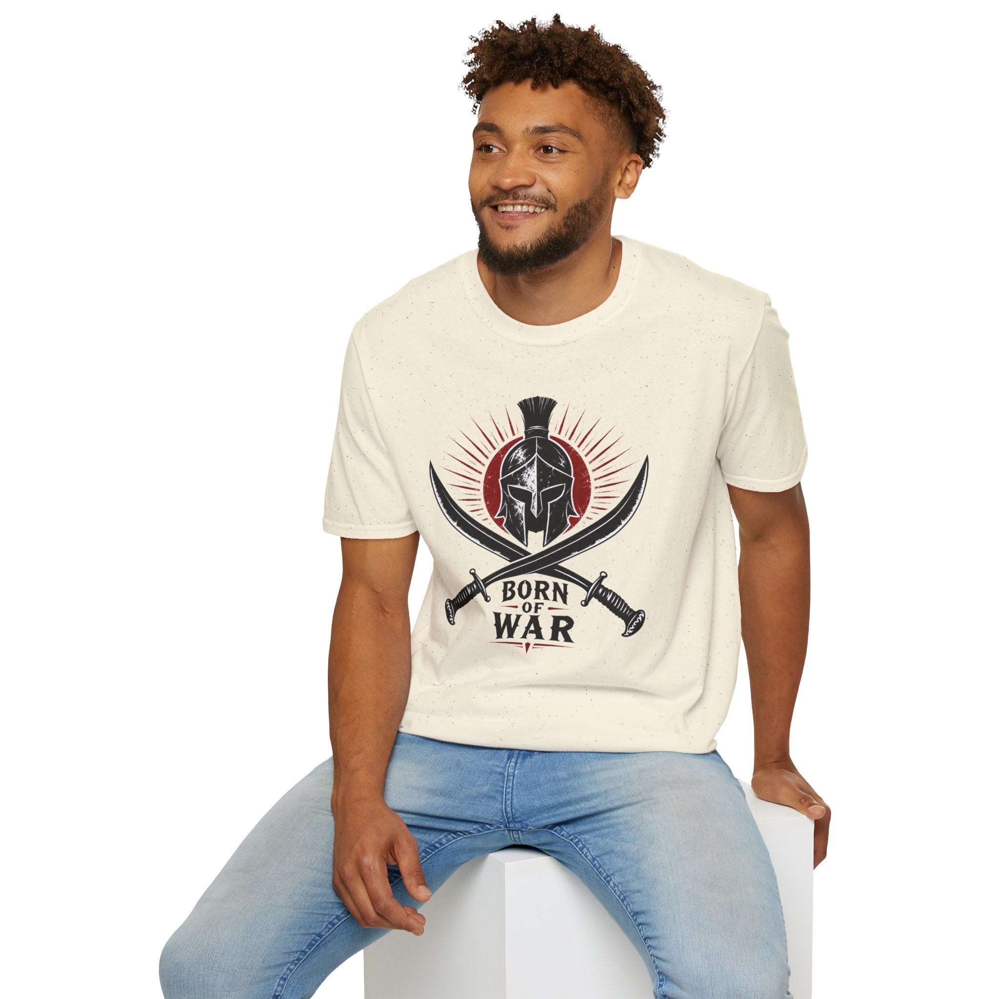 Spartan Helmet T-Shirt — 'Born For War' Warrior Graphic Tee