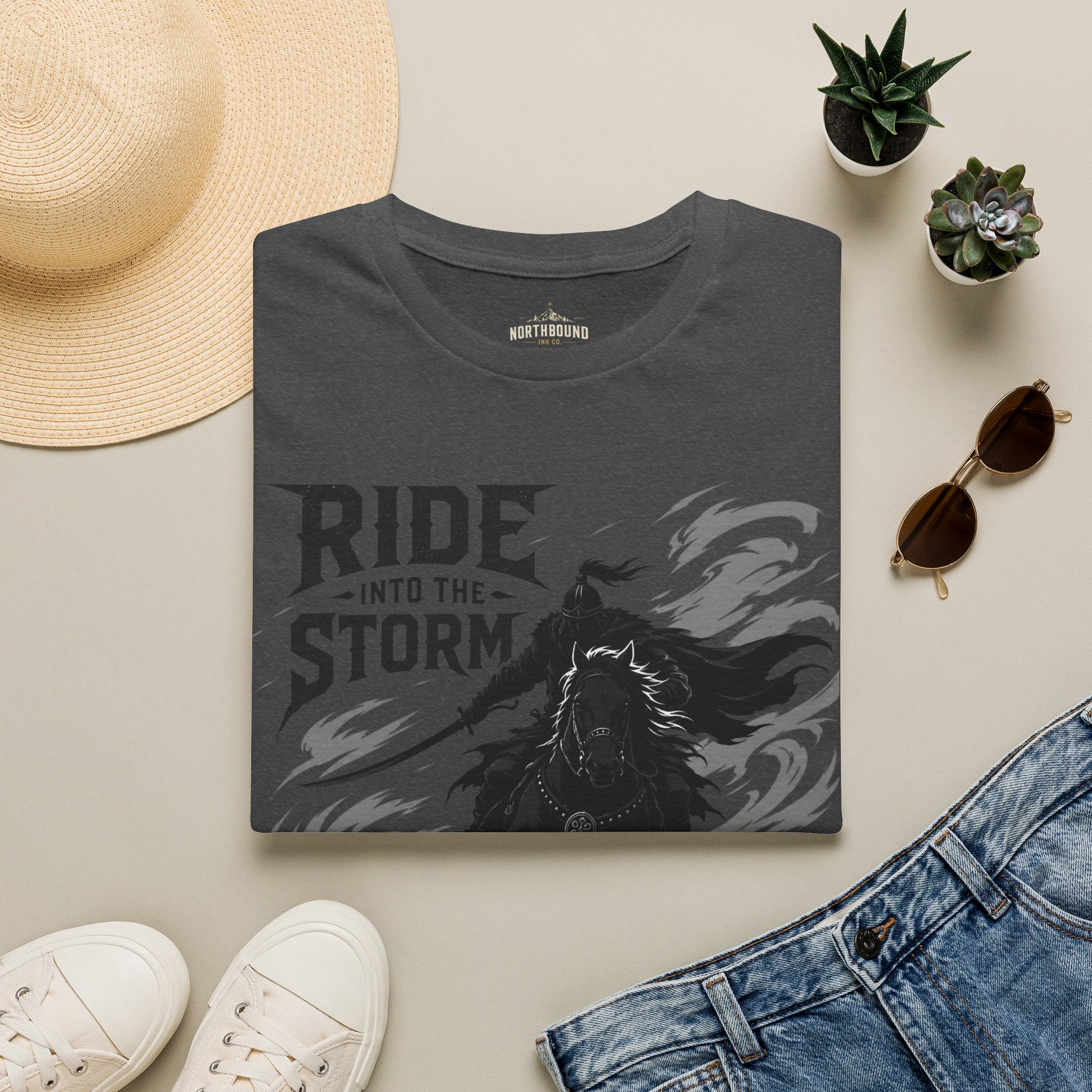 Ride Into The Storm T-Shirt — Dark Rider Graphic Tee