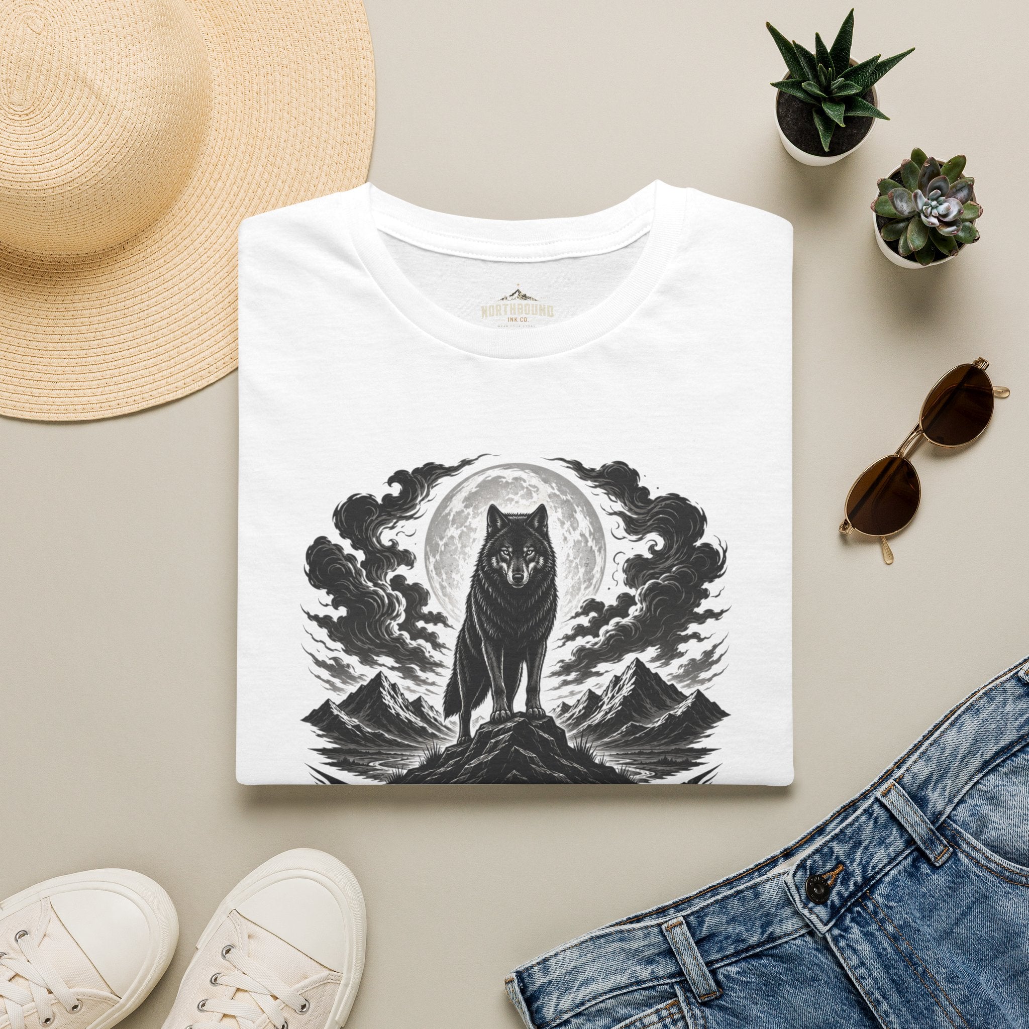 Wolf Moon T-Shirt — 'Wolves Stay Strong' Graphic Tee for Nature & Pack-Loyal Fans