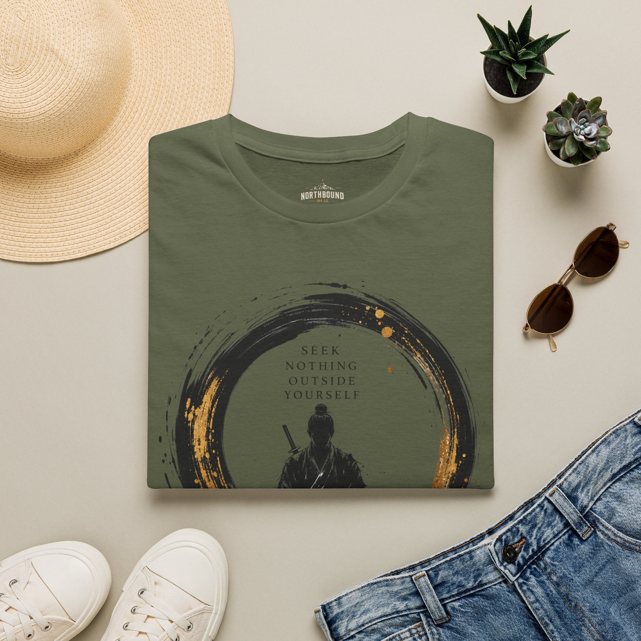 Zen Buddha T‑Shirt — "Seek Nothing Outside Yourself" Meditation Tee