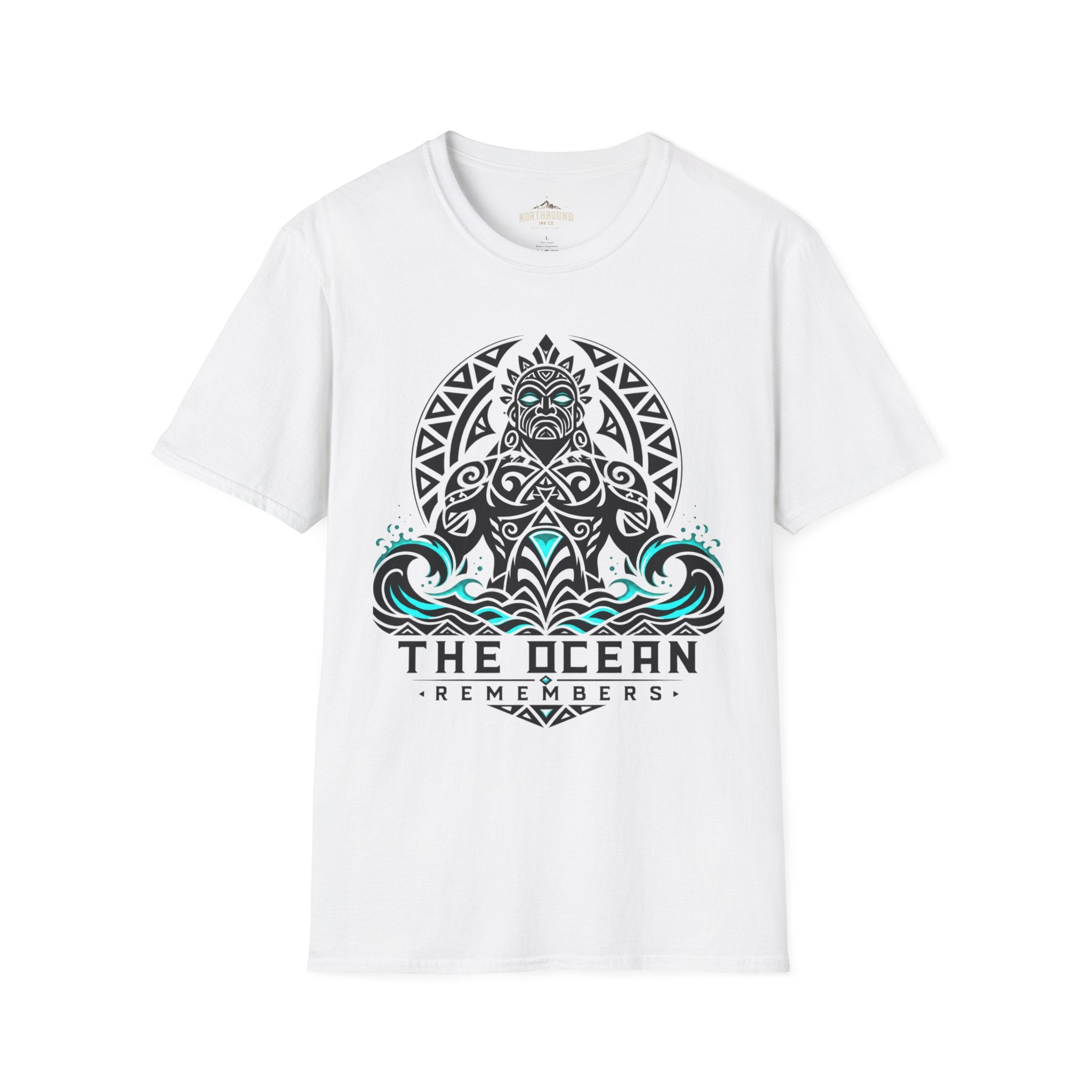 T-Shirt — The Ocean Remembers Tribal Wave Graphic