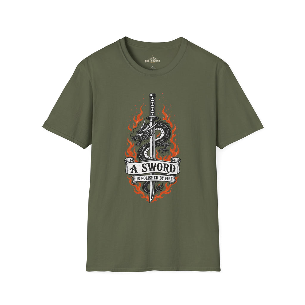 T-Shirt — 'A Sword Is Harder To Forgive' Dragon & Katana Graphic Tee