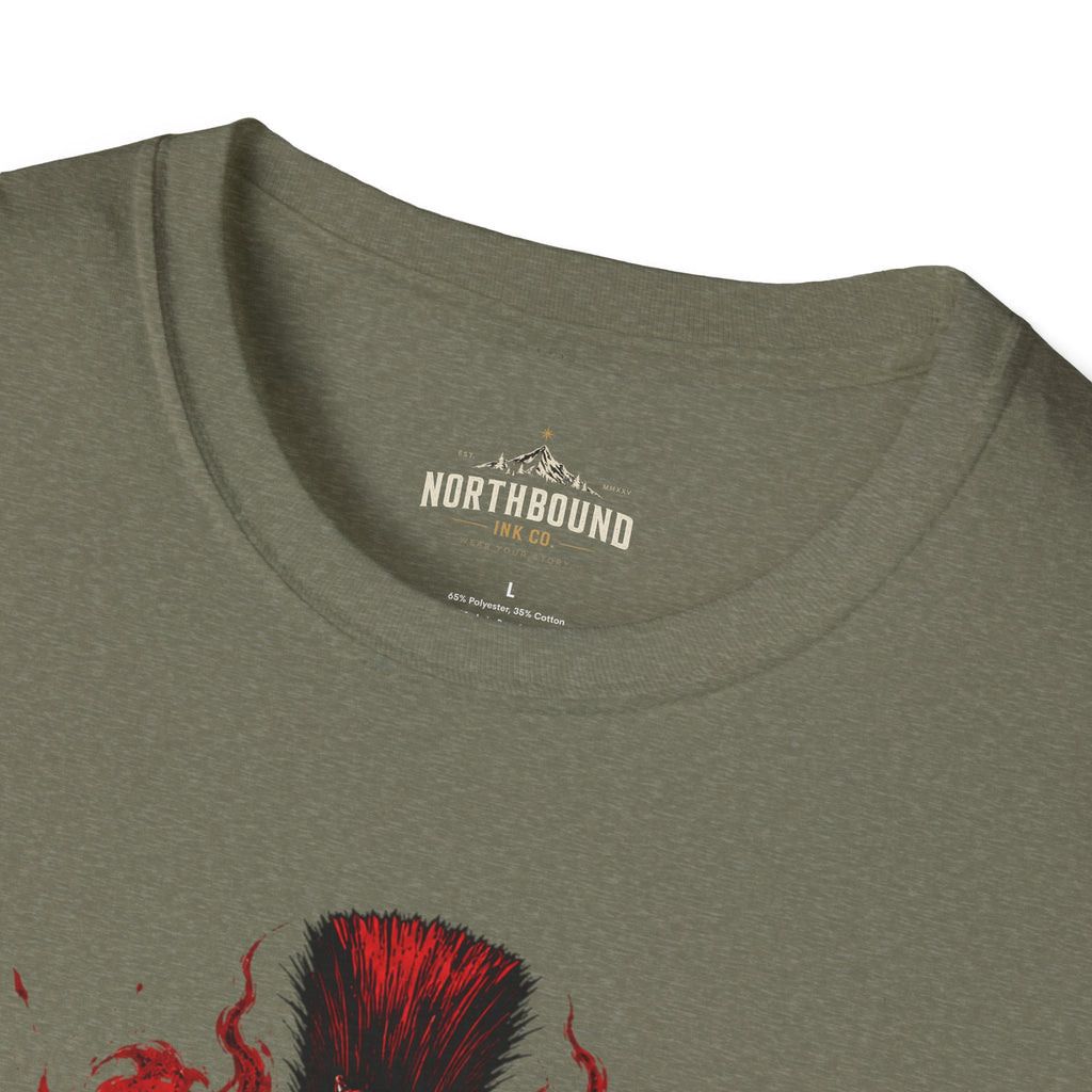 Warrior Helmet T-Shirt — "Fortune Favors the Brave" Spartan Helmet Graphic Tee
