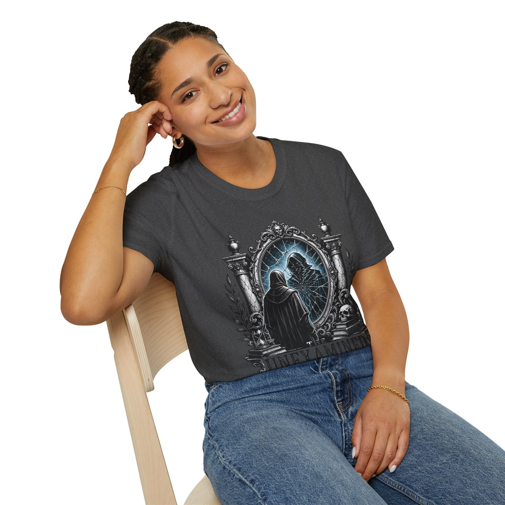 The Unexamined Life T-Shirt — Philosophical Mirror Graphic Tee