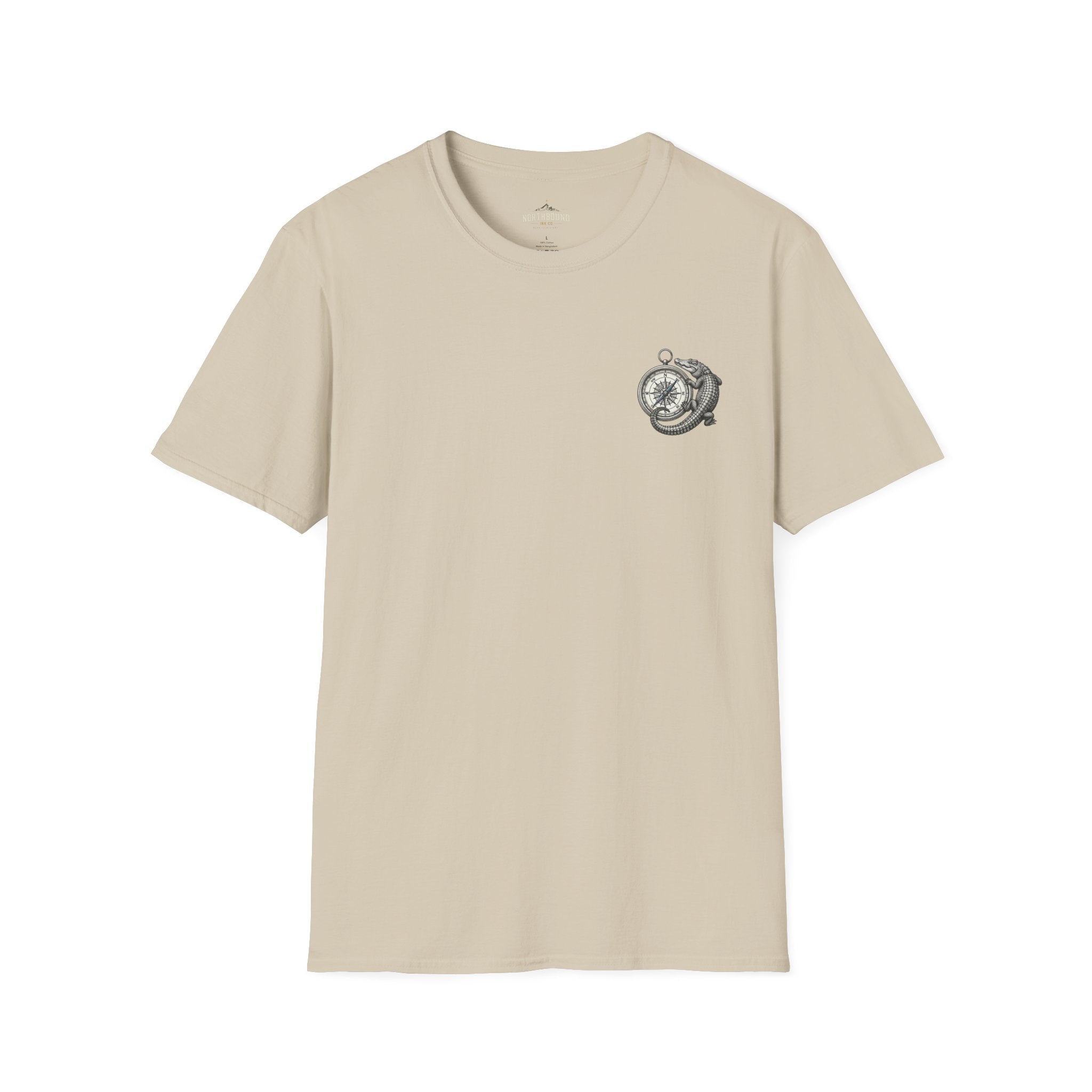Crocodile & Compass T‑Shirt — Nautical Adventure Graphic Tee