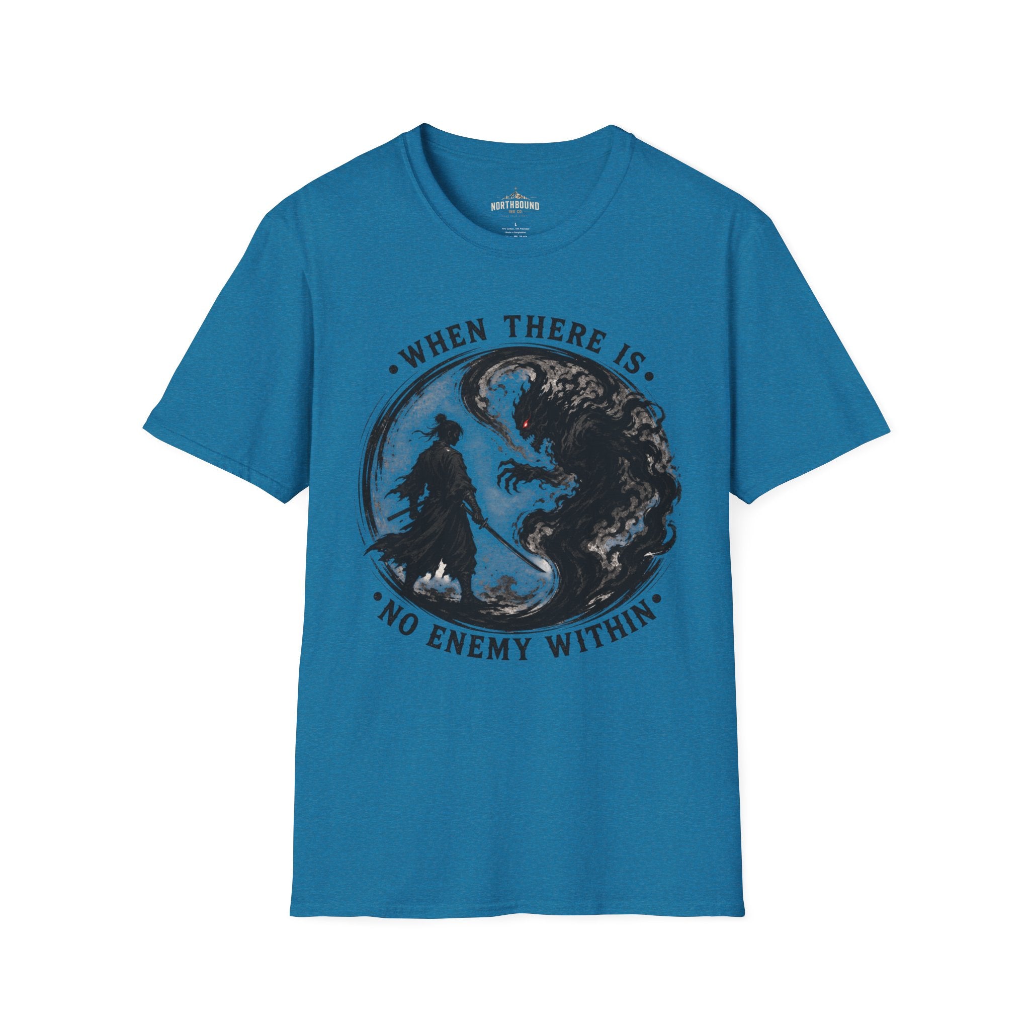 Warrior Yin Yang T-Shirt — "When There Is No Enemy Within" Inspirational Graphic Tee