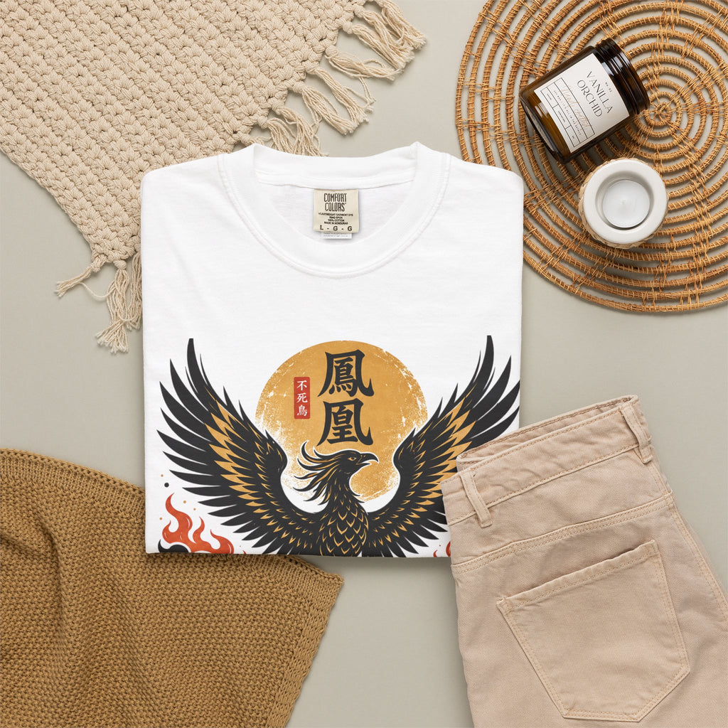 Phoenix Graphic T-Shirt — "Through Fire and Smoke" Inspirational Tee