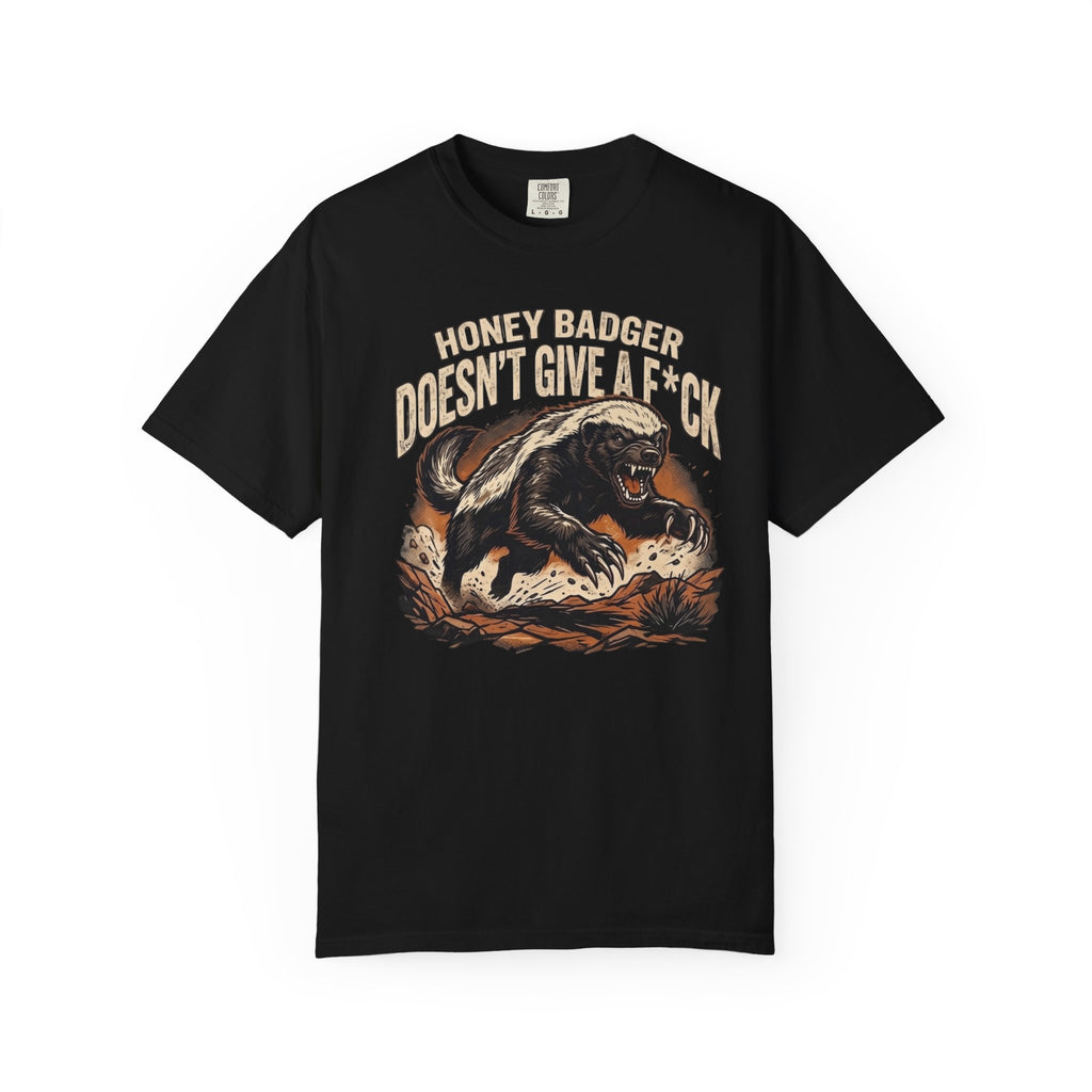 Skunk Graphic T-Shirt — 'Honey Badger Doesn't Give a F—' Retro Vintage Tee