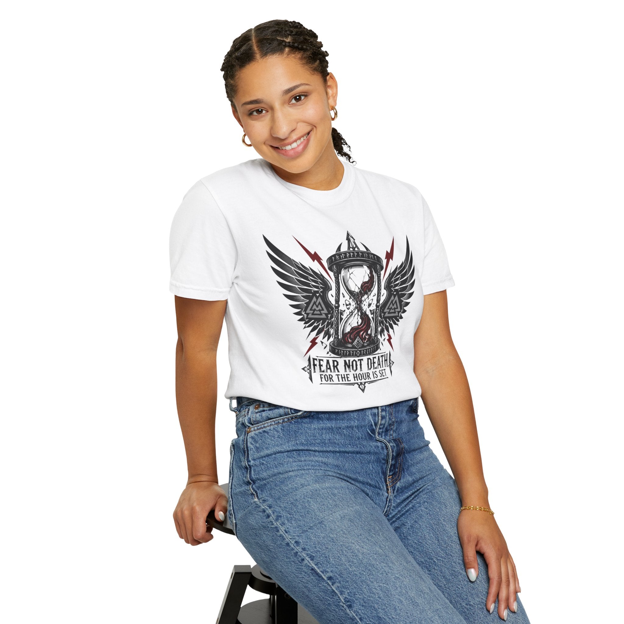 Fear Not Death Hourglass Graphic T-Shirt
