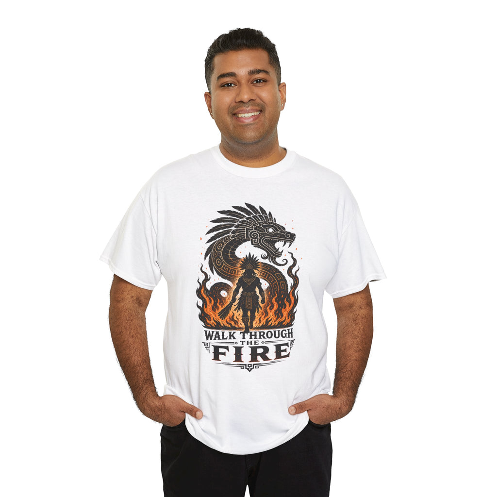 Walk Through the Fire Dragon T-Shirt — Inspirational Flame Graphic Tee