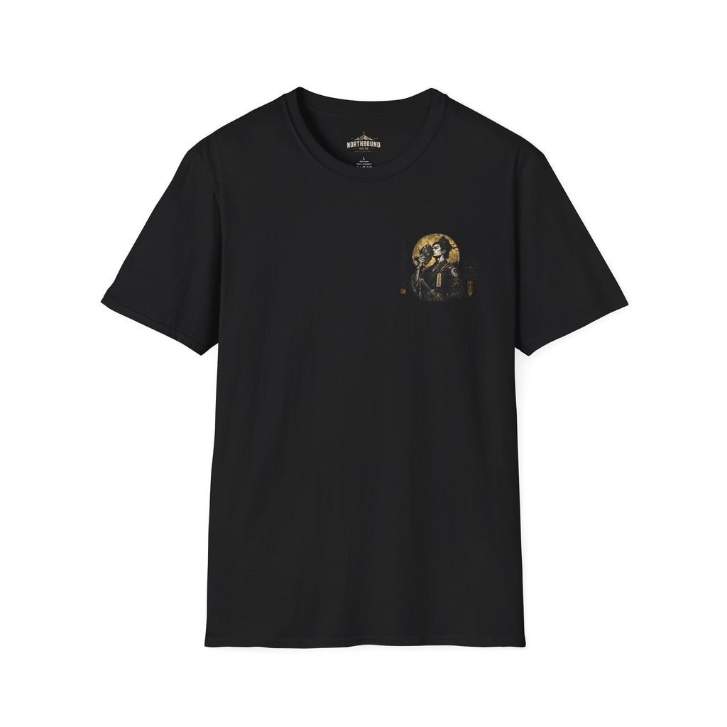Samurai Portrait T-Shirt — Vintage Japanese Ink Art Tee