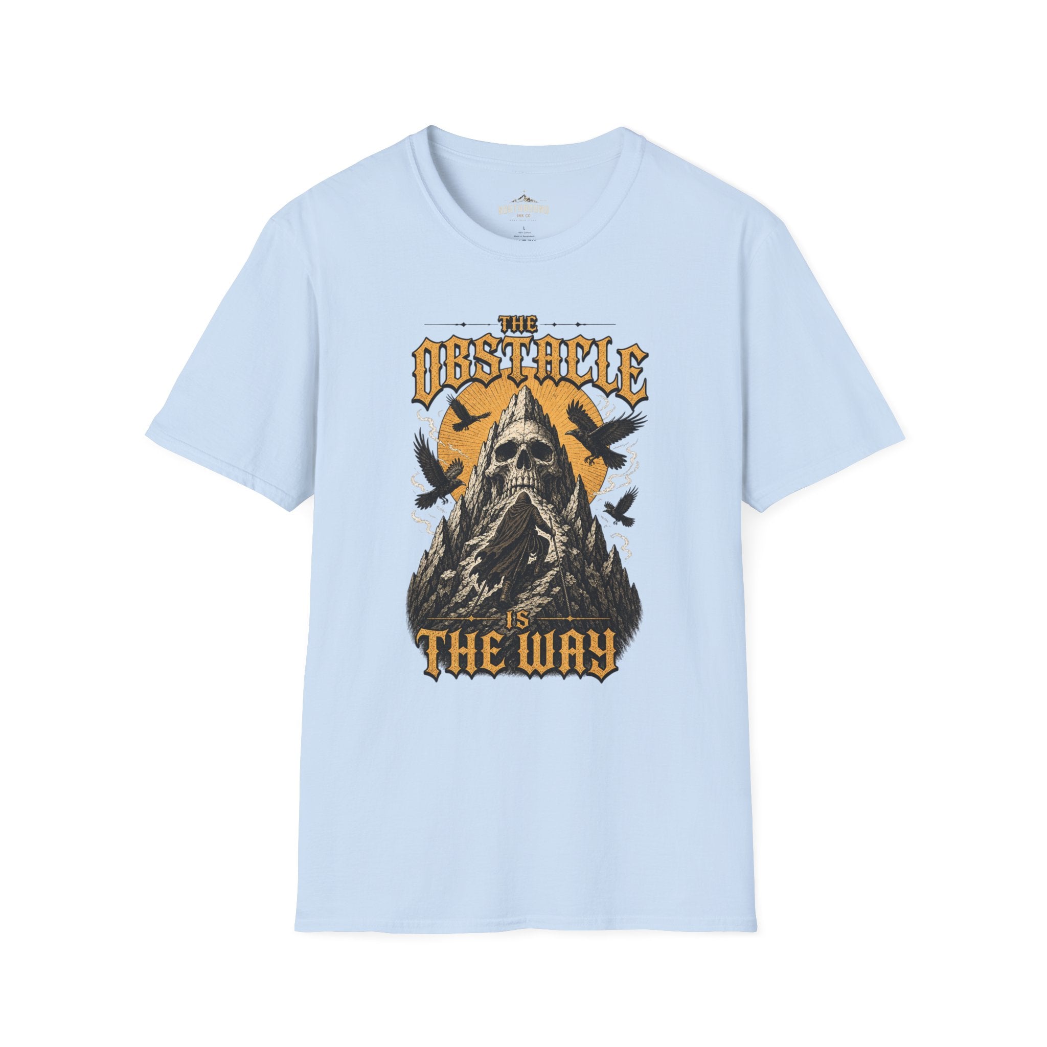 Skull & Crows Tee — "The Obstacle the Way" Vintage Rock T-Shirt