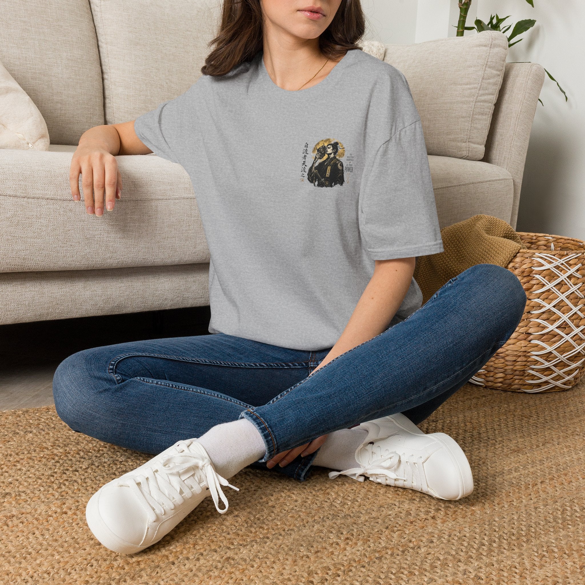 Samurai Portrait T-Shirt — Vintage Japanese Ink Art Tee