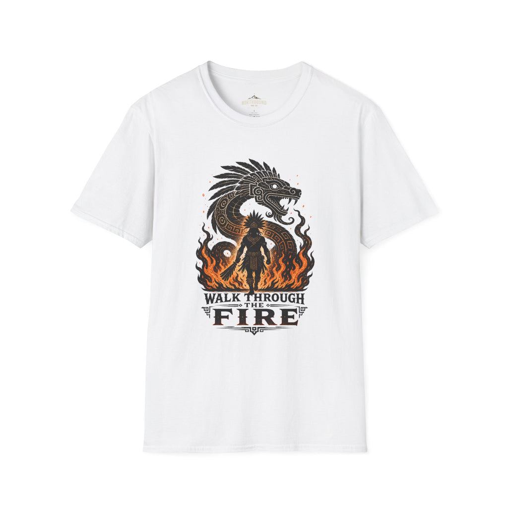 T-Shirt — 'Walk Through Fire' Dragon Flames Graphic Tee
