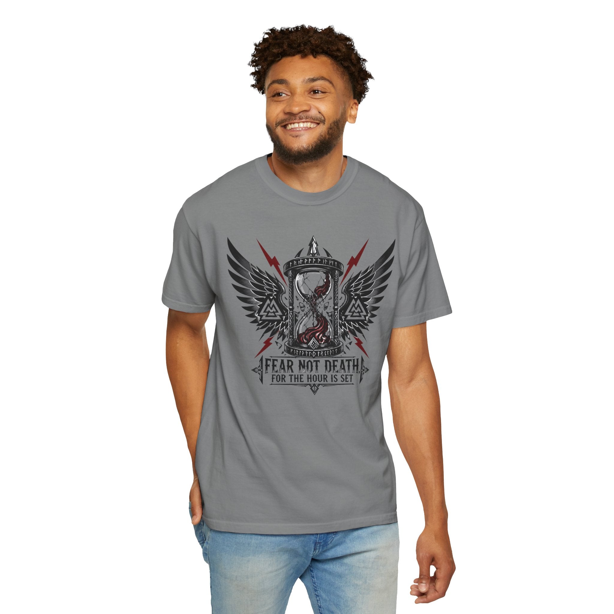 Fear Not Death Hourglass Graphic T-Shirt