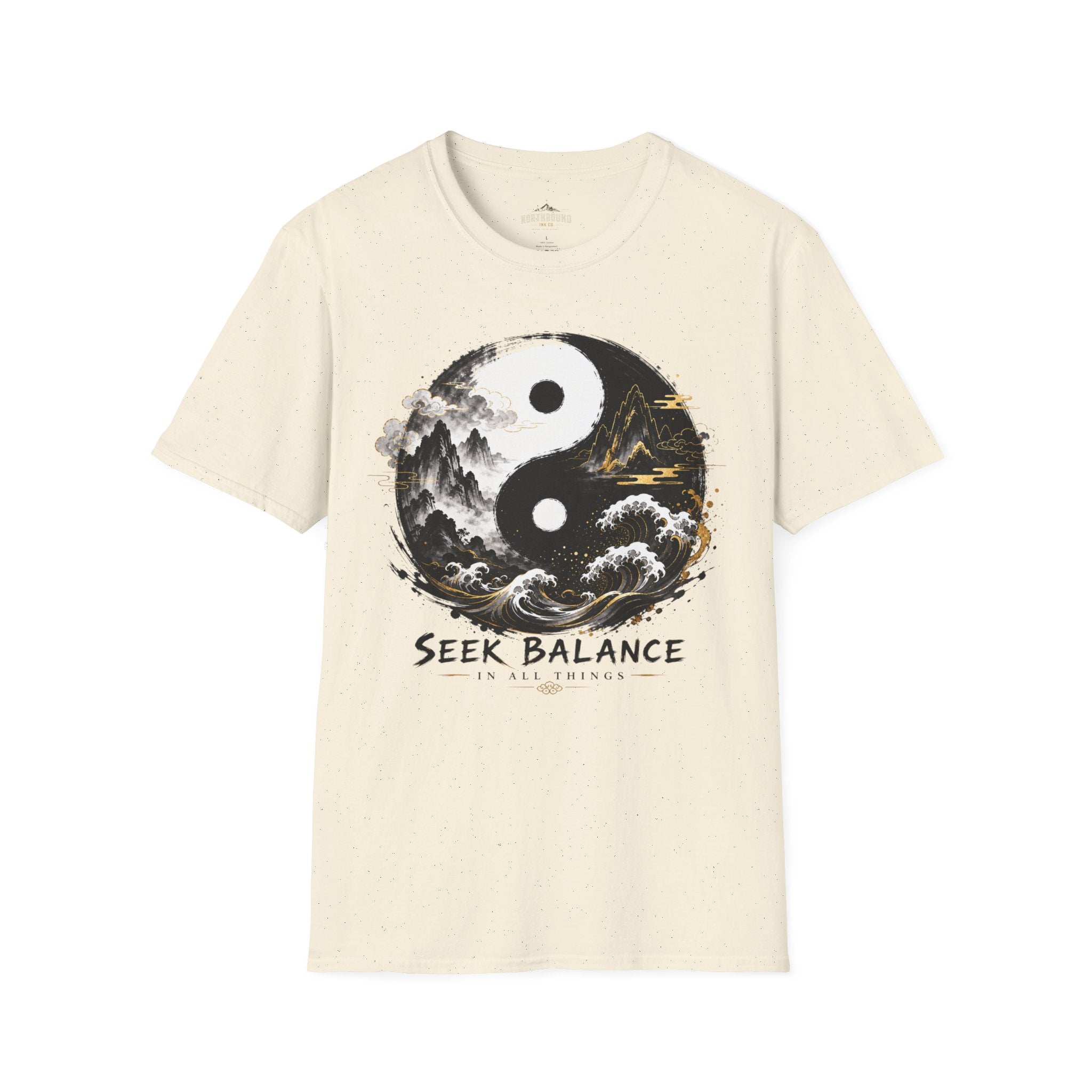 Yin Yang 'Seek Balance' Graphic T-Shirt
