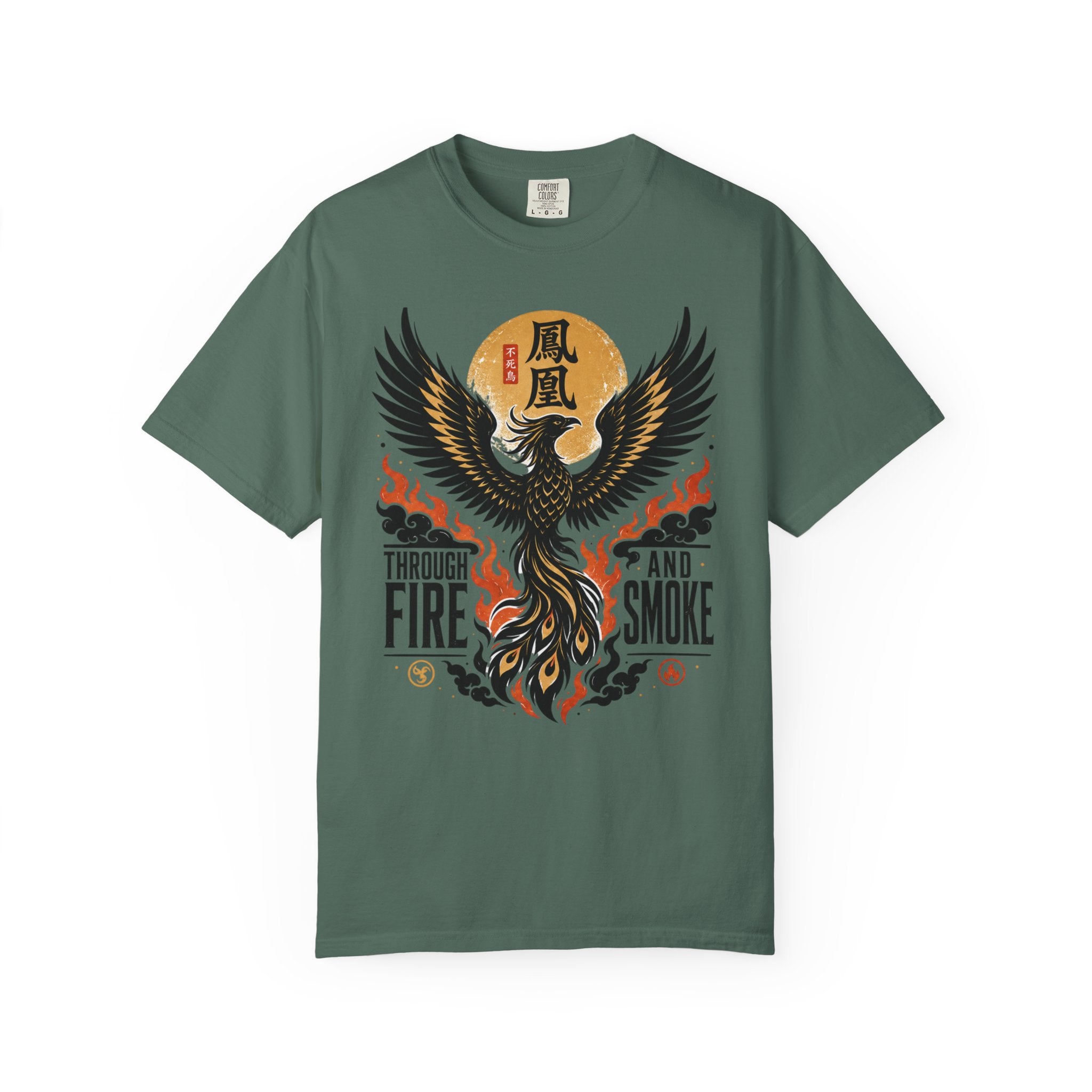 Phoenix Graphic T-Shirt — "Through Fire and Smoke" Inspirational Tee