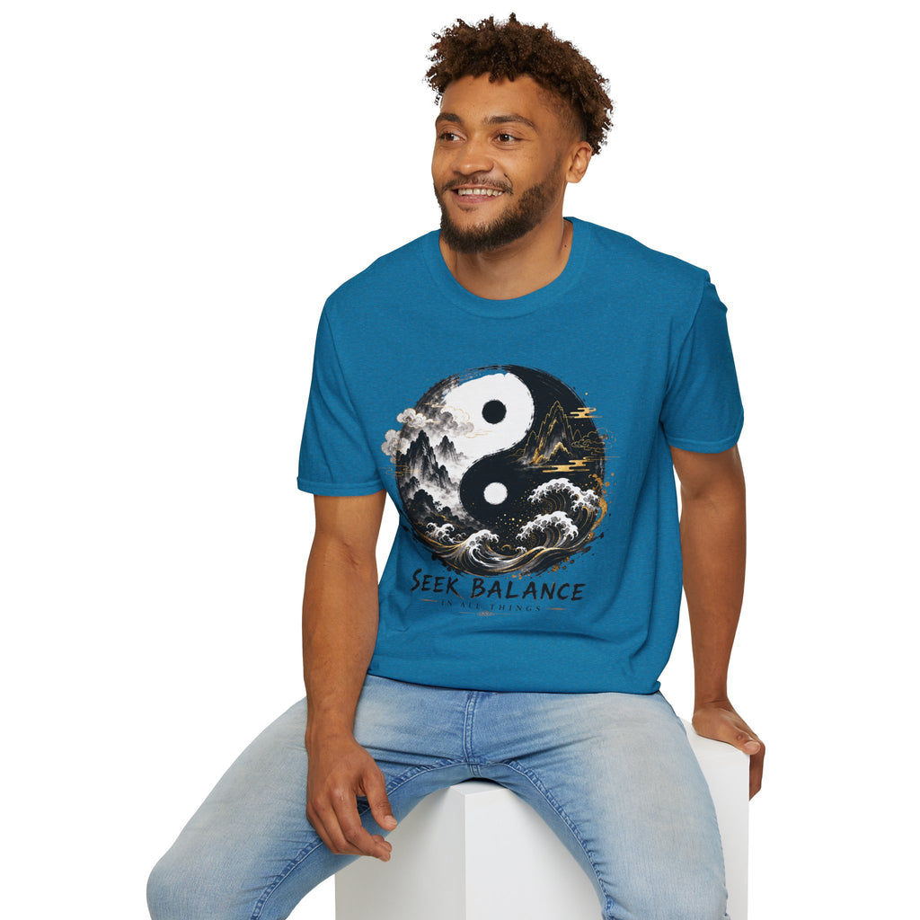 Yin Yang 'Seek Balance' Graphic T-Shirt