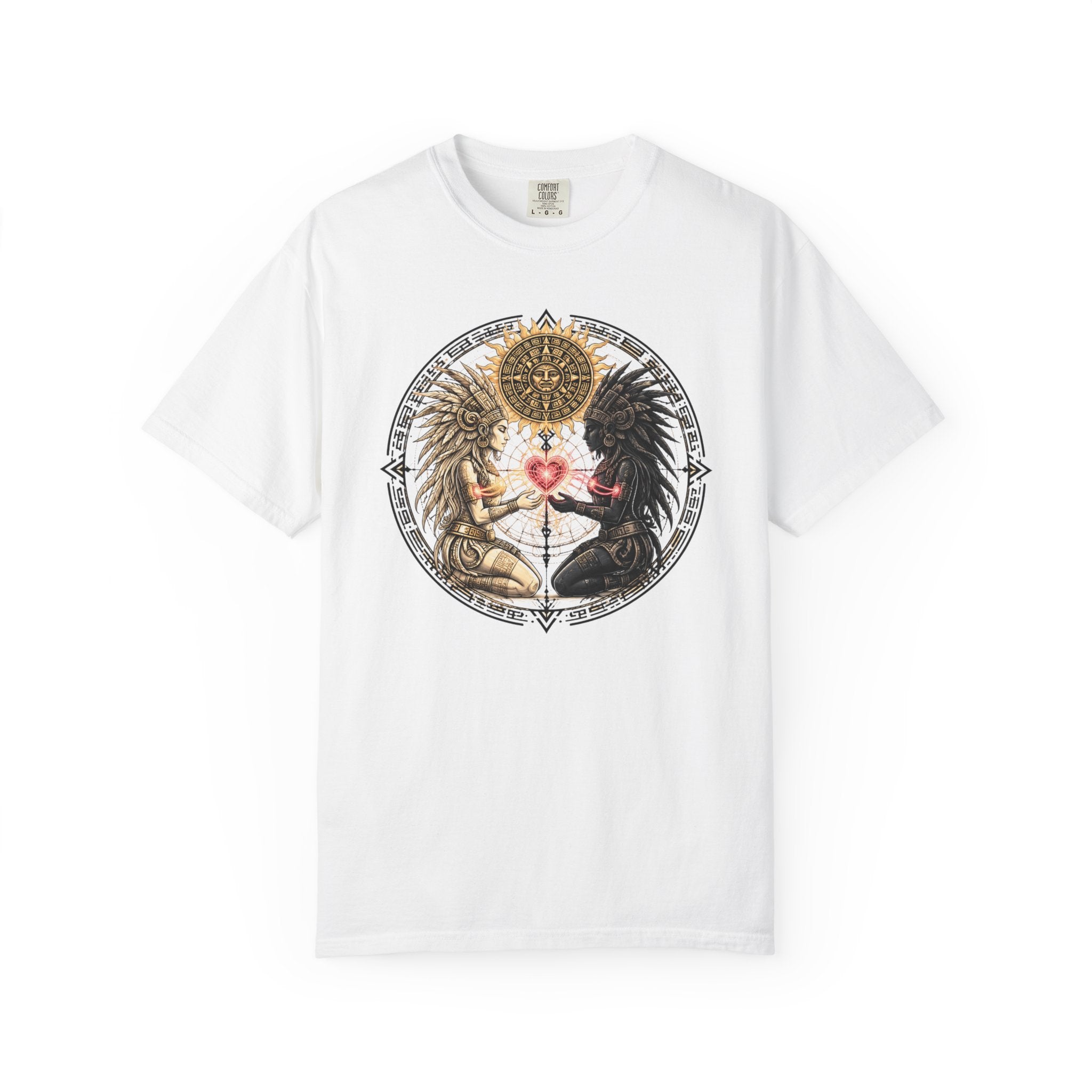Angel & Demon Heart T-Shirt — Gothic Spiritual Love Illustration
