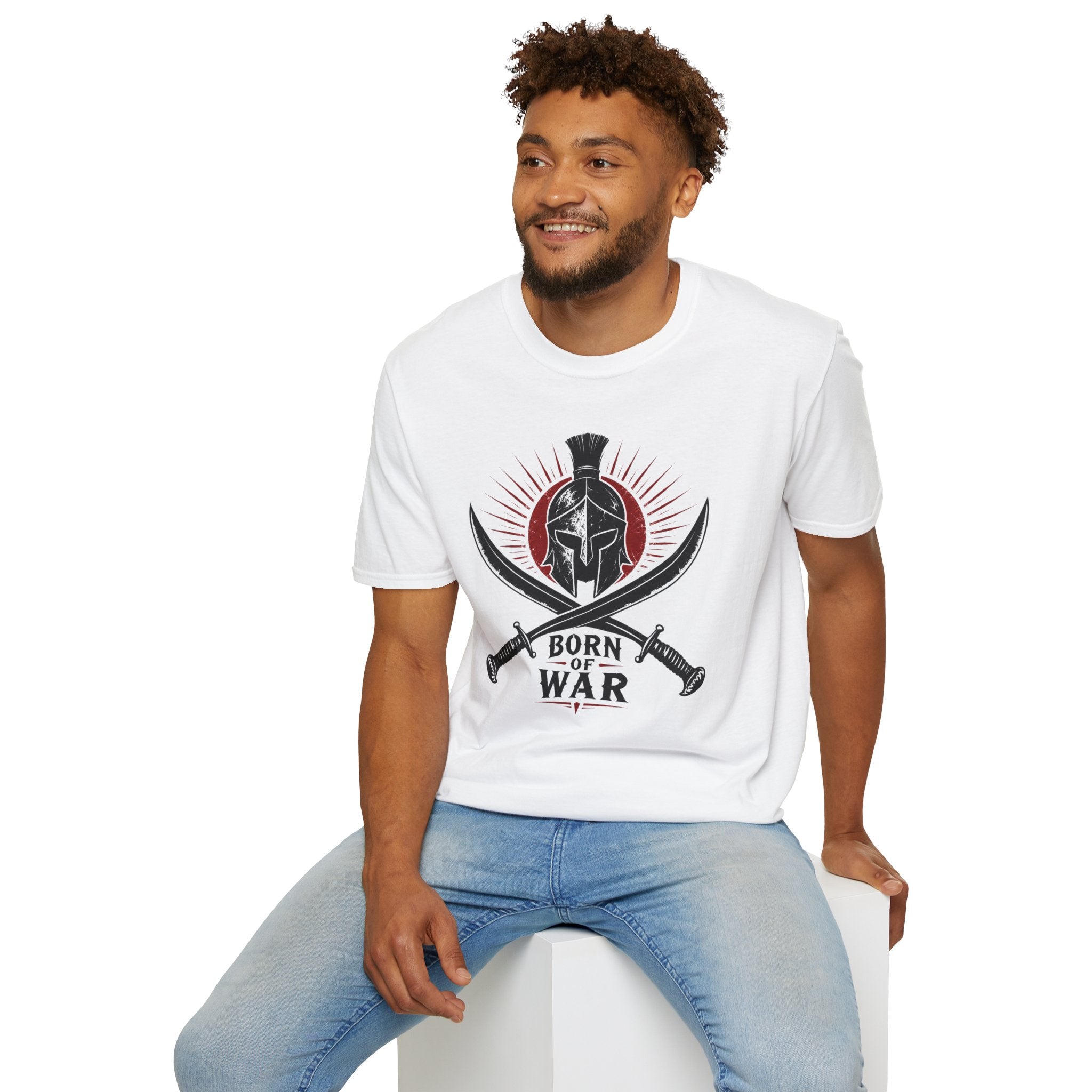 Spartan Helmet T-Shirt — 'Born For War' Warrior Graphic Tee
